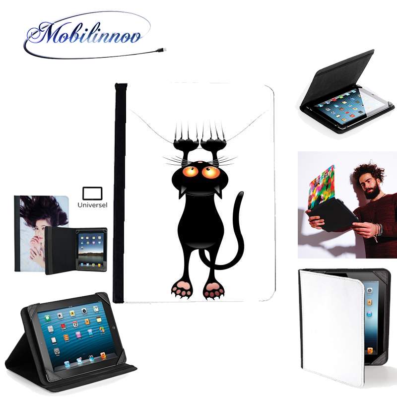 Étui Universel Tablette pour Chat noir qui s'accroche