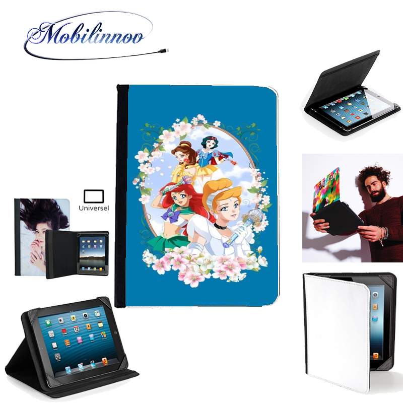 Étui Universel Tablette pour Disney Princess Feat Sailor Moon