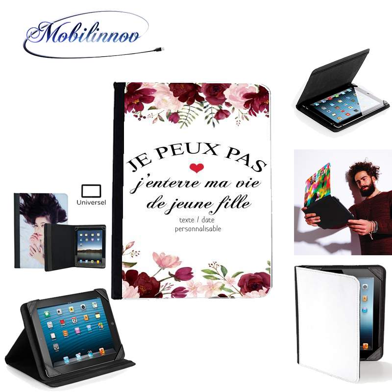 Étui Universel Tablette pour EVJF Cadeau enterrement vie de jeune fille personnalisable avec date ou texte