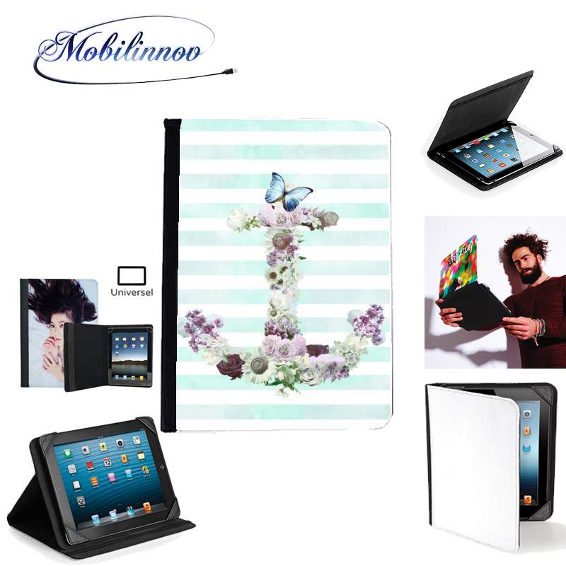 Étui Universel Tablette pour Floral Anchor in mint