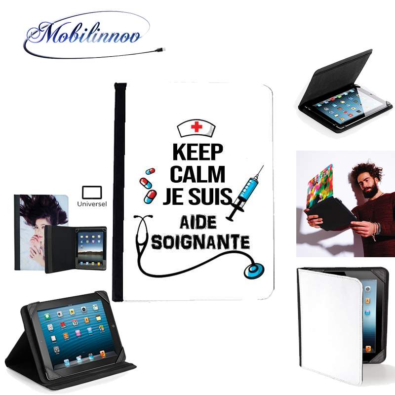 Étui Universel Tablette pour Keep calm je suis aide soignante