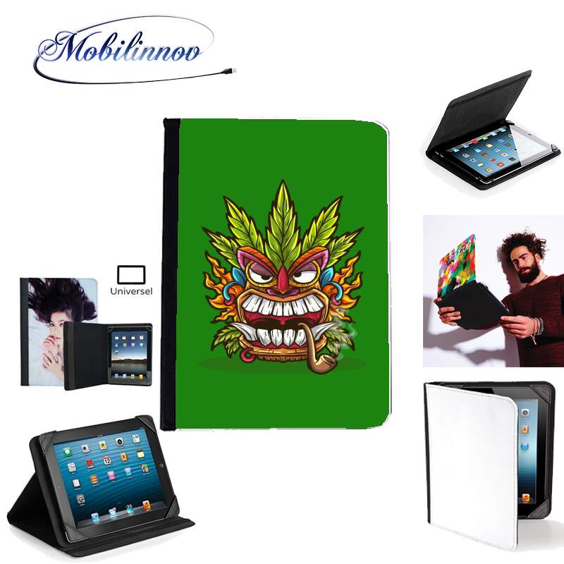 Étui Universel Tablette pour Tiki mask cannabis weed smoking