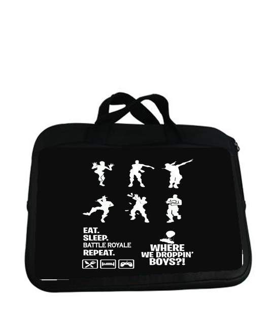 Housse pour tablette avec poignet pour Battle Royal FN Eat Sleap Repeat Dance