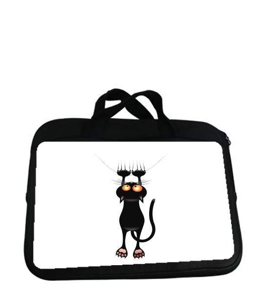 Housse pour tablette avec poignet pour Chat noir qui s'accroche