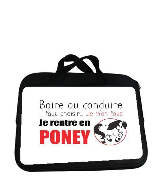 Housse pour tablette avec poignet pour Boire ou conduire Je men fous je rentre en Poney