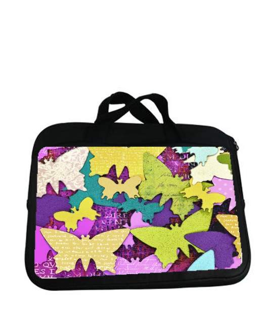 Housse pour tablette avec poignet pour Butterflies art paper