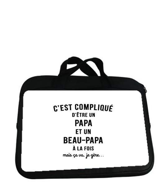 Housse pour tablette avec poignet pour C'est compliqué d'être un papa et un beau papa à la fois mais ça va je gère