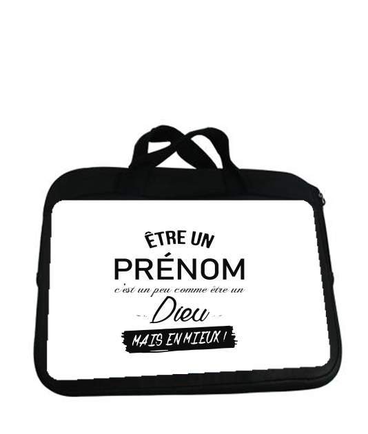 Housse pour tablette avec poignet pour Etre un PRENOM c'est comme être dieu - Personnalisable