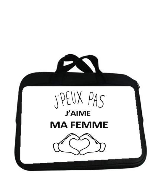 Housse pour tablette avec poignet pour Je peux pas j'aime ma femme