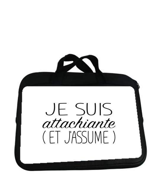 Housse pour tablette avec poignet pour Je suis attachiante et j'assume