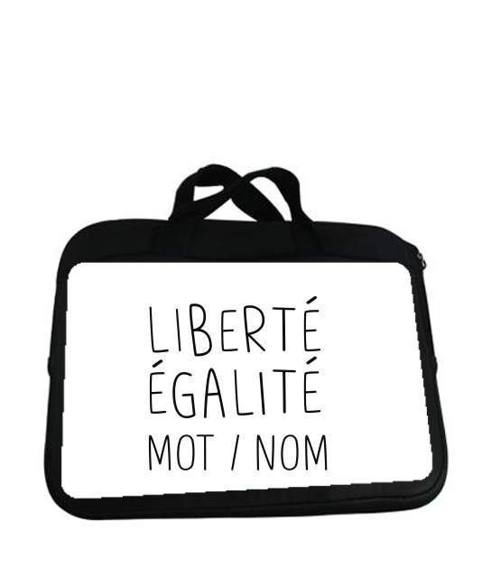 Housse pour tablette avec poignet pour Liberté Égalité Personnalisable avec mot ou nom