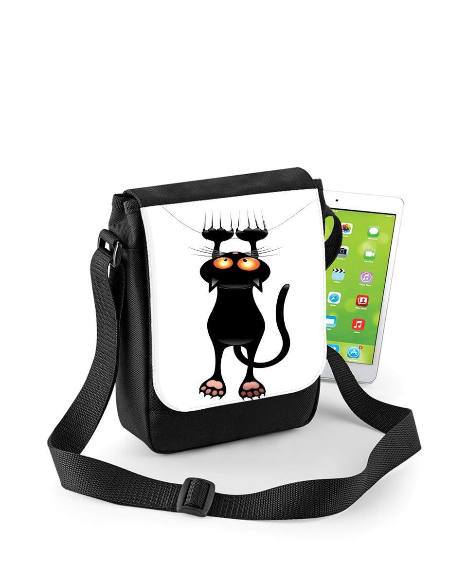 Mini Sac - Pochette unisexe pour Chat noir qui s'accroche