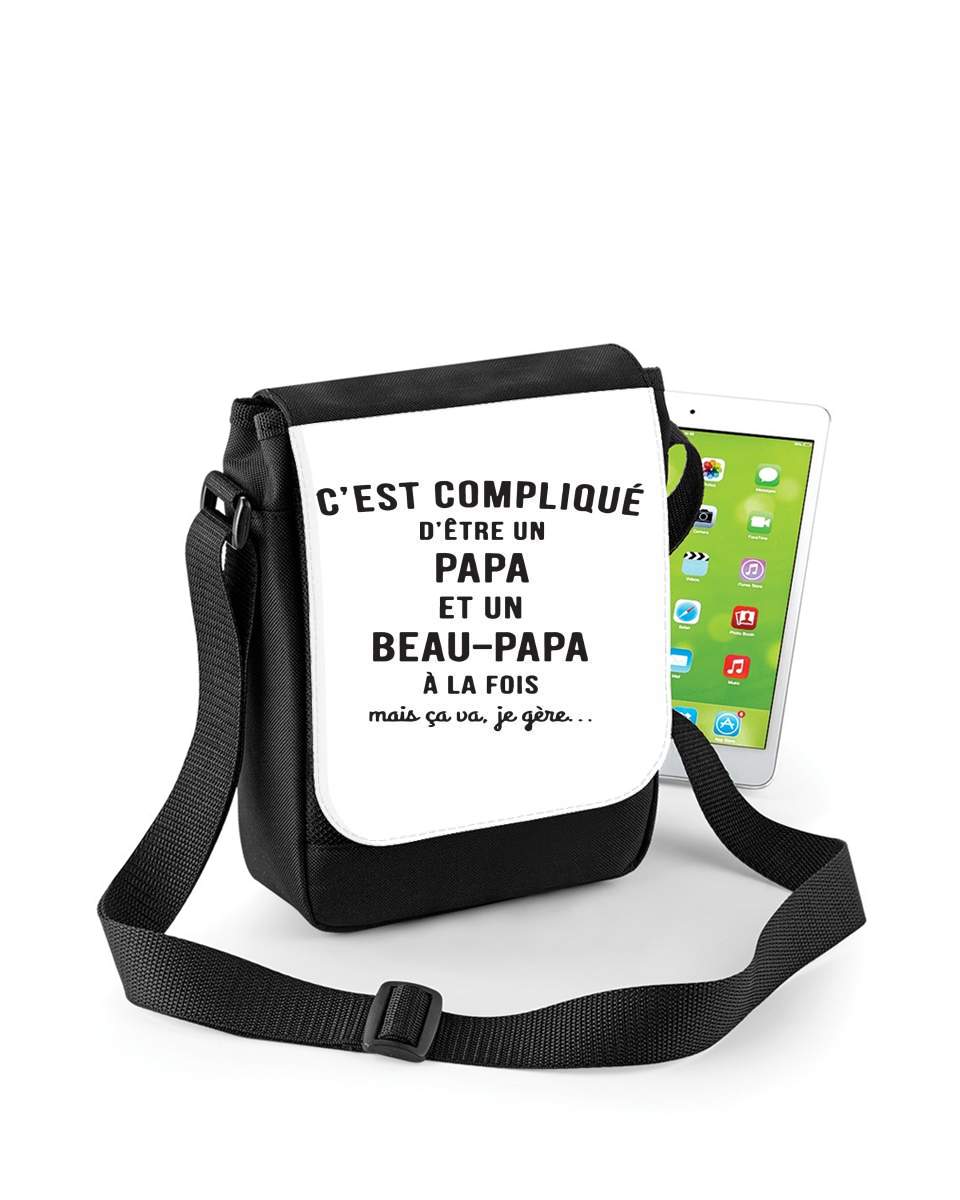 Mini Sac - Pochette unisexe pour C'est compliqué d'être un papa et un beau papa à la fois mais ça va je gère