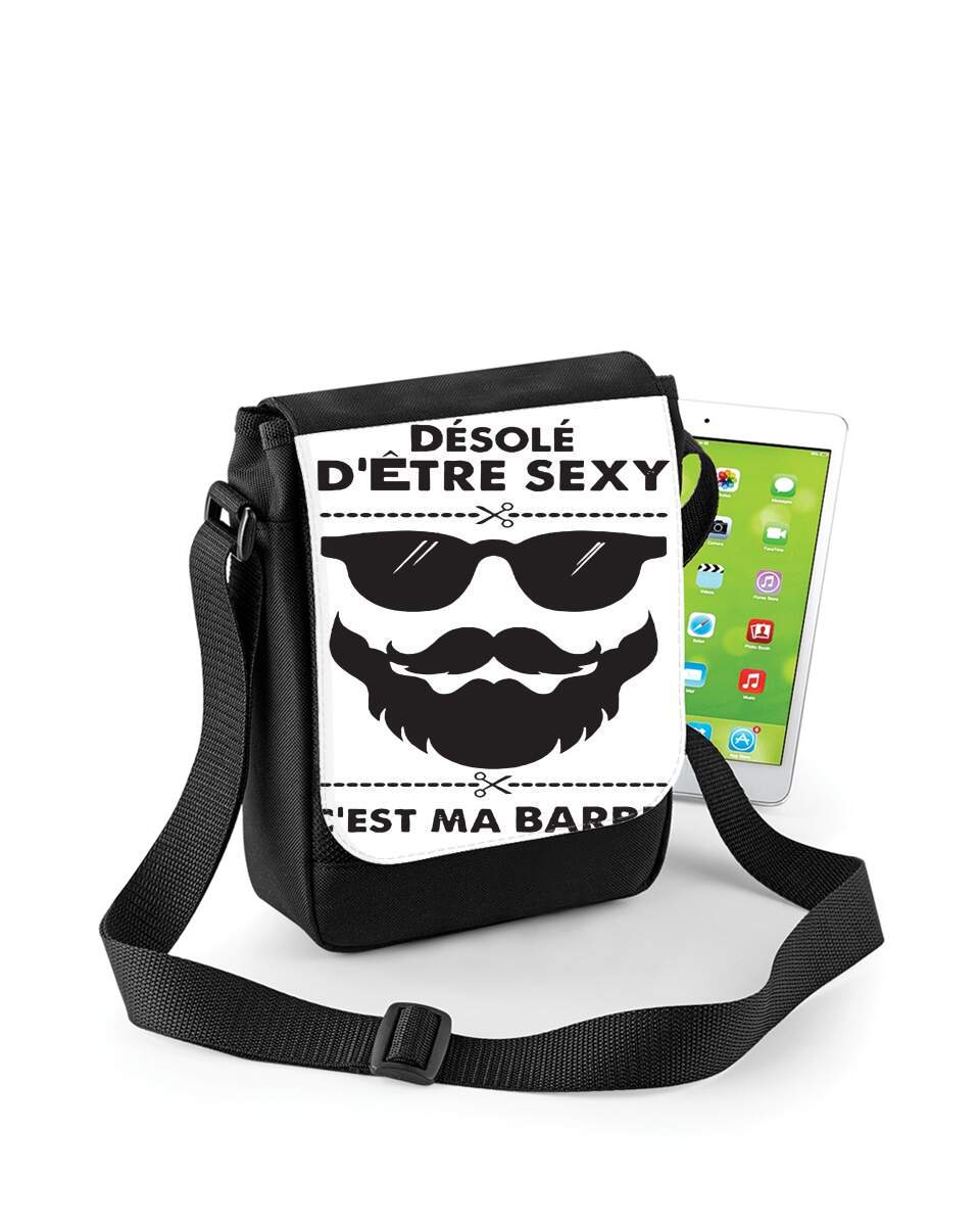 Mini Sac - Pochette unisexe pour Désolé d'être sexy c'est ma barbe