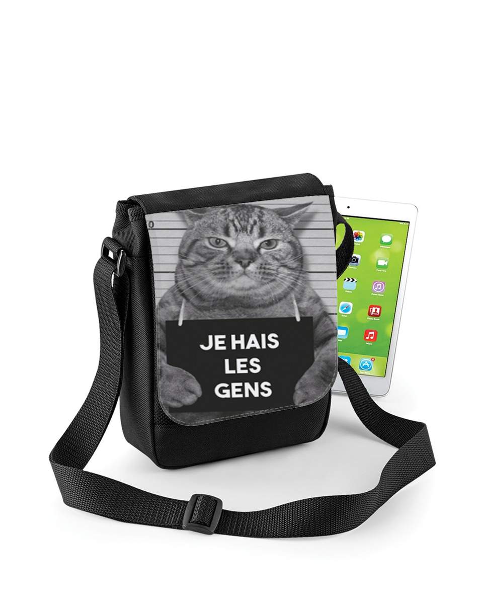 Mini Sac - Pochette unisexe pour Je hais les gens - Chat en prison