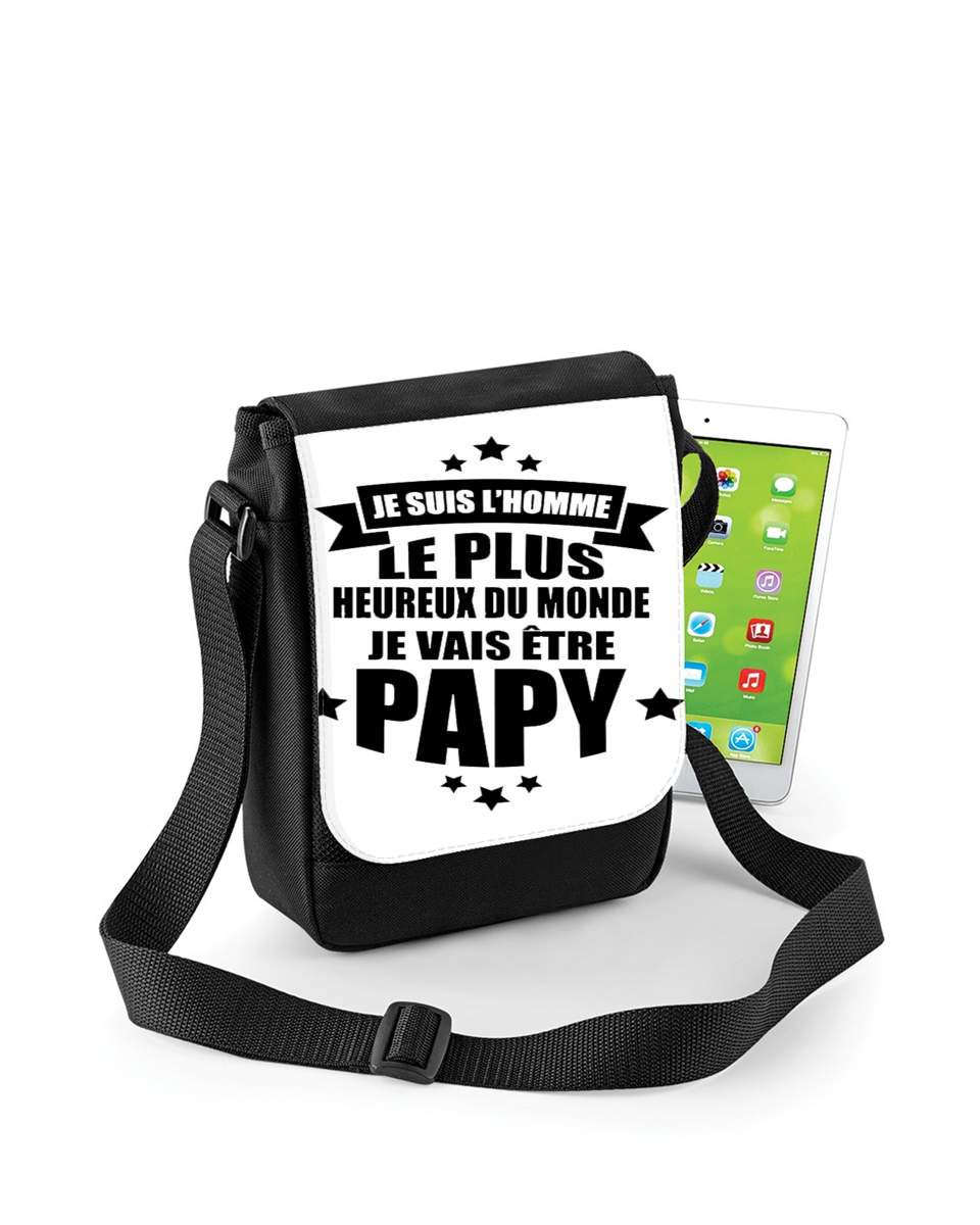 Mini Sac - Pochette unisexe pour Je vais être Papy - Idée cadeau naissance - Annonce grand père