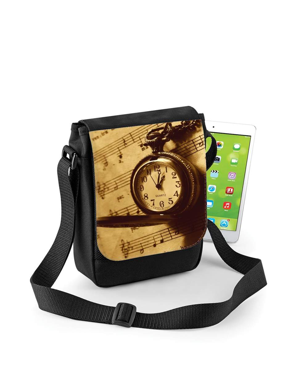 Mini Sac - Pochette unisexe pour Montre a gousset ancienne sur partition de musique