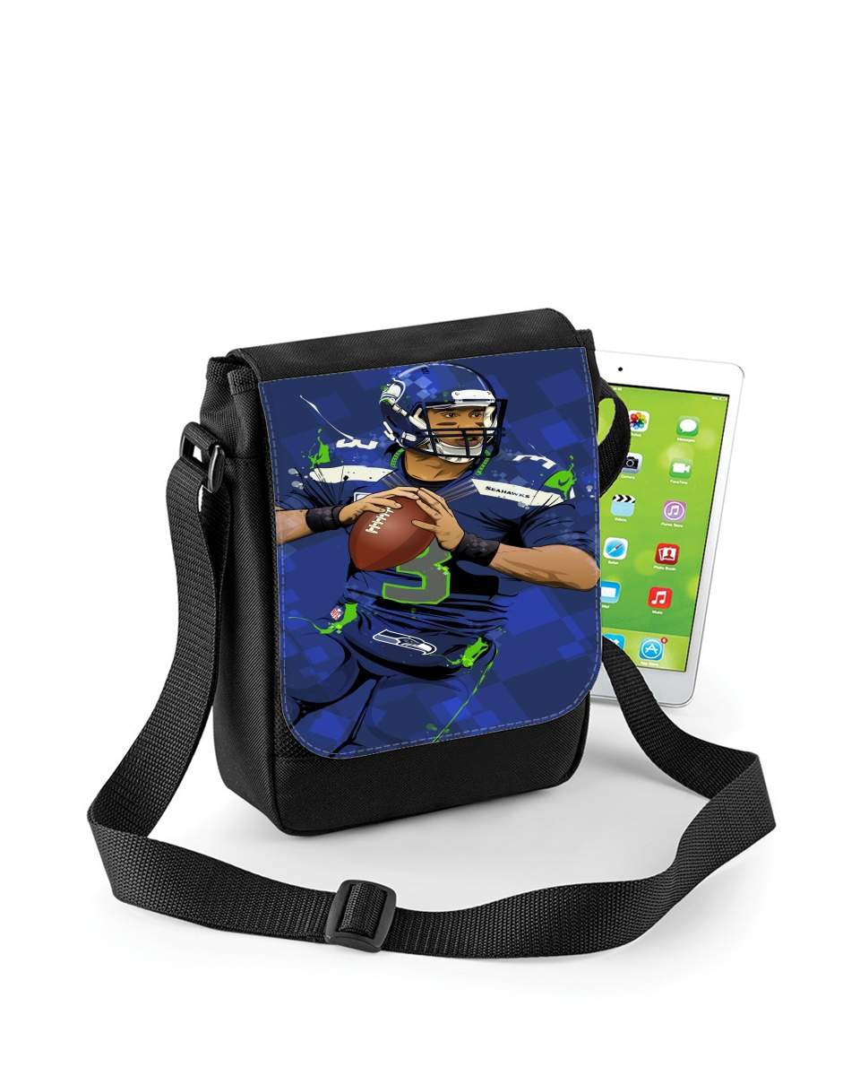 Mini Sac - Pochette unisexe pour Seattle Seahawks: QB 3 - Russell Wilson