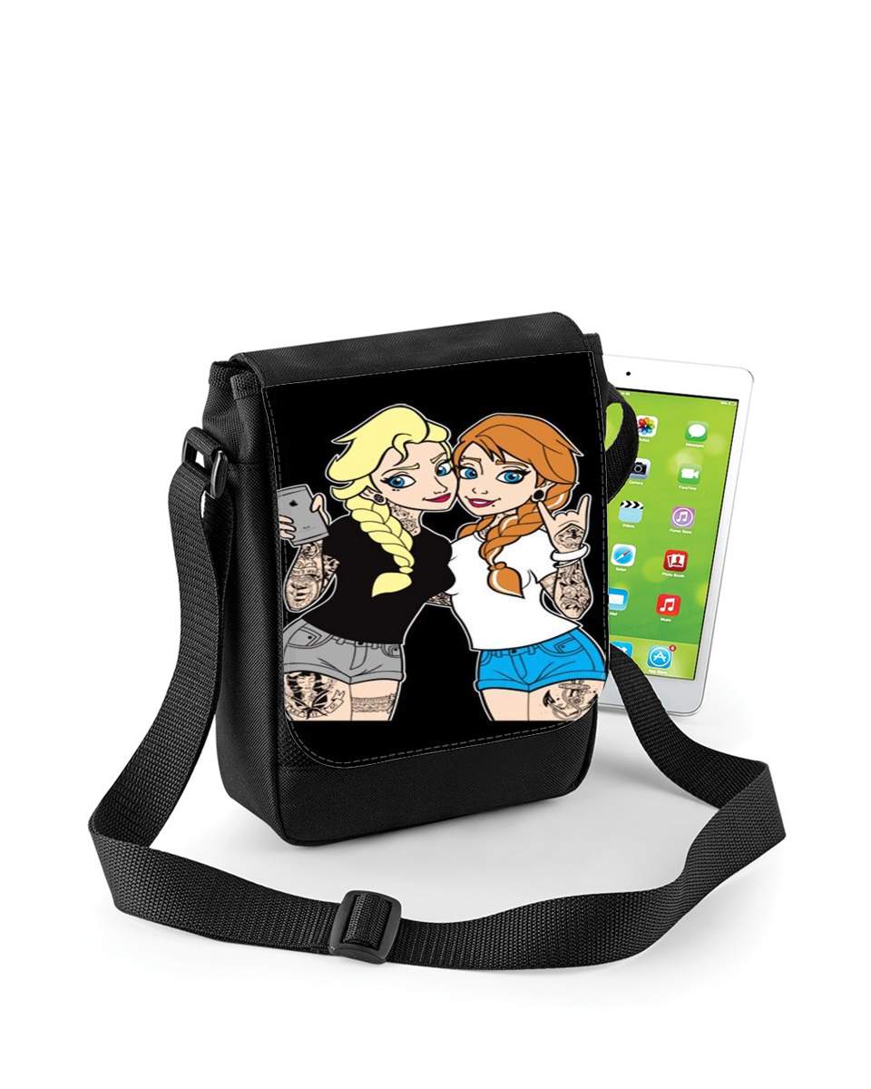 Mini Sac - Pochette unisexe pour Sisters Selfie Tatoo Punk Elsa Anna