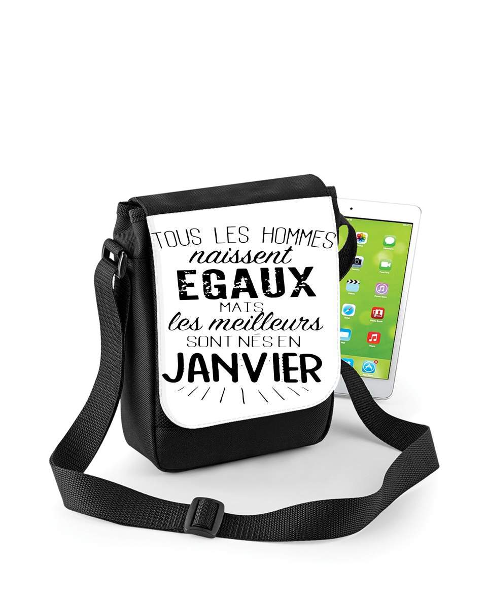 Mini Sac - Pochette unisexe pour Tous les hommes naissent égaux mais les meilleurs sont nés en Janvier