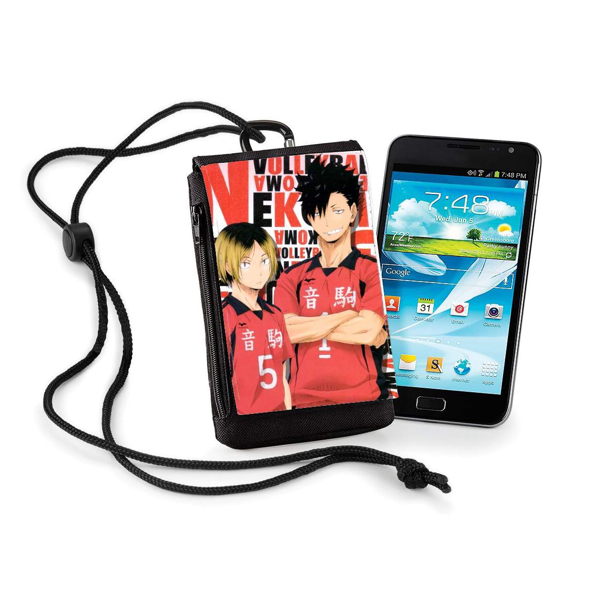 Pochette de téléphone - Taille XL pour Haikyuu Nekoma