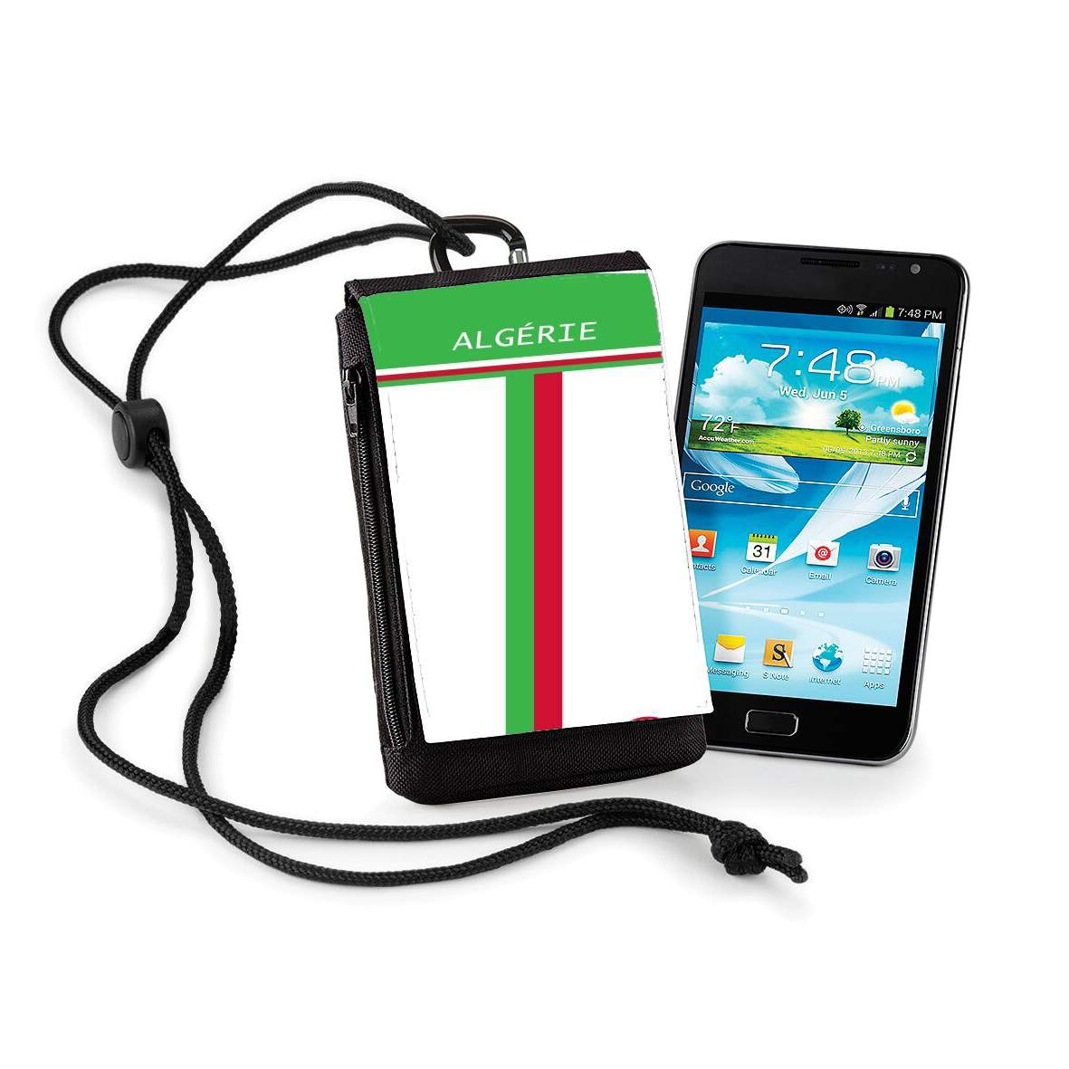 Pochette de téléphone - Taille XL pour Algeria Shirt Fennec Football