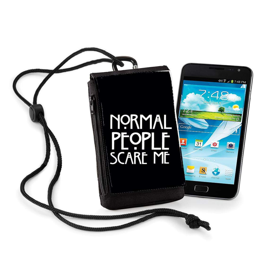 Pochette de téléphone - Taille XL pour American Horror Story Normal people scares me