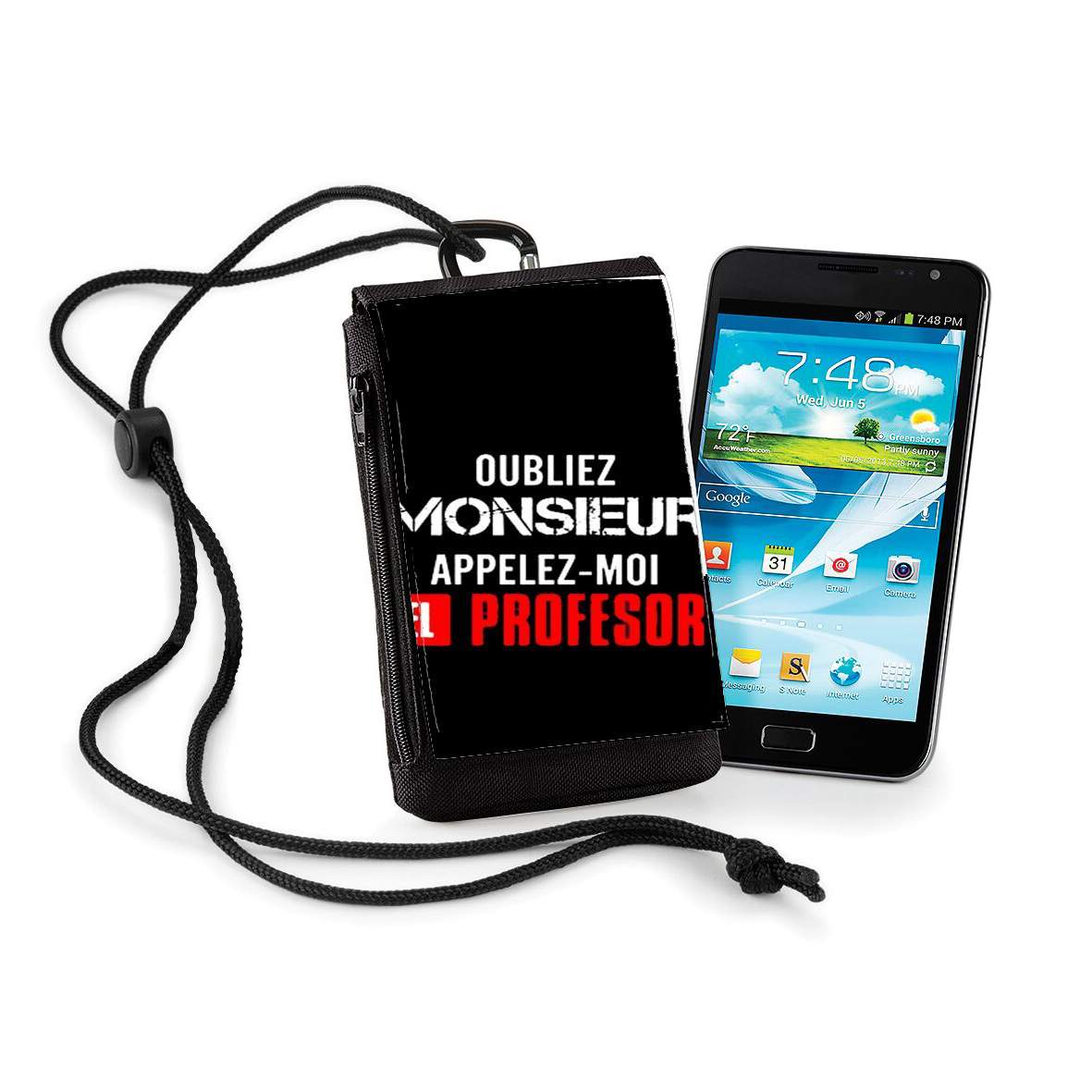 Pochette de téléphone - Taille XL pour Appelez Moi El Professeur