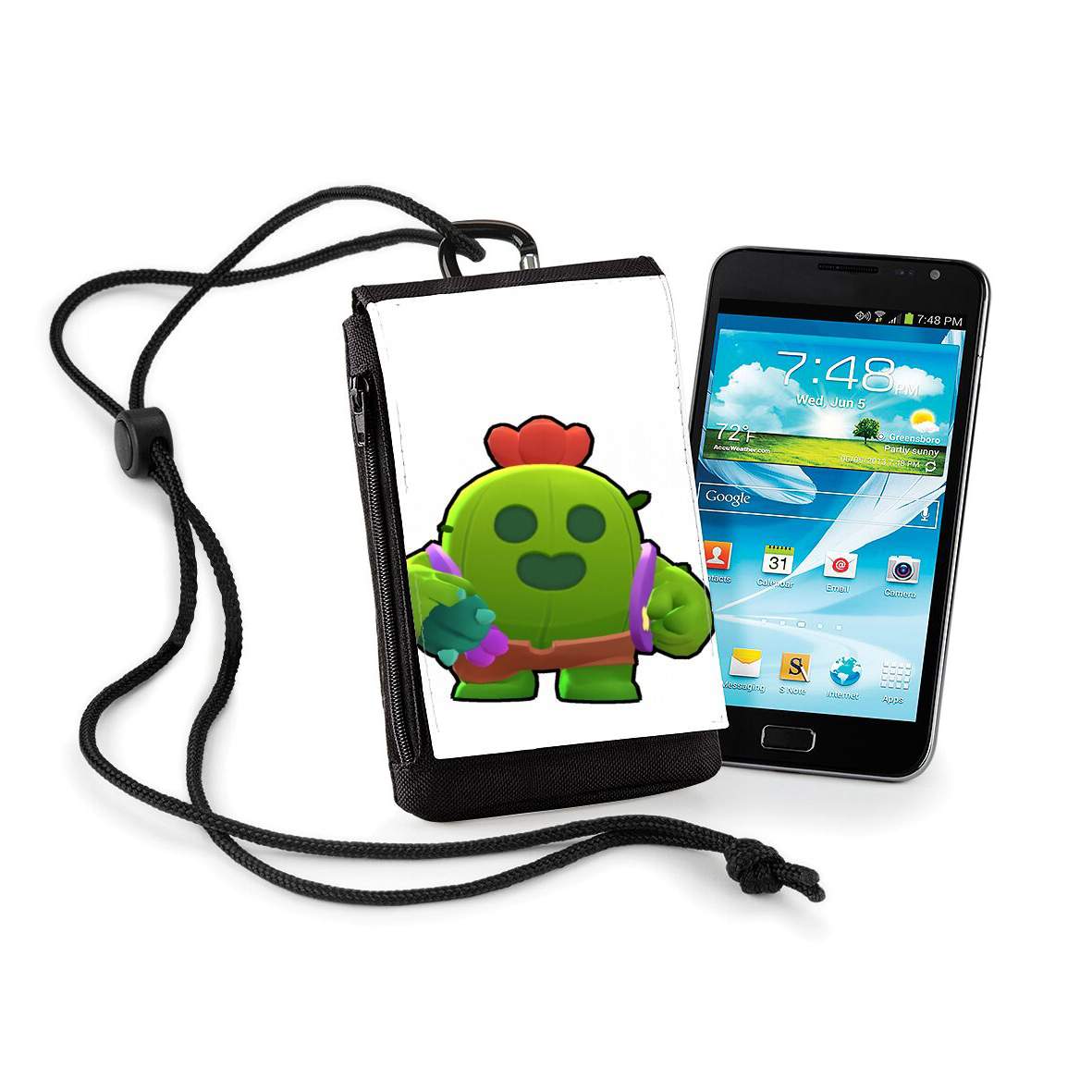 Pochette de téléphone - Taille XL pour Brawl Stars Spike Cactus