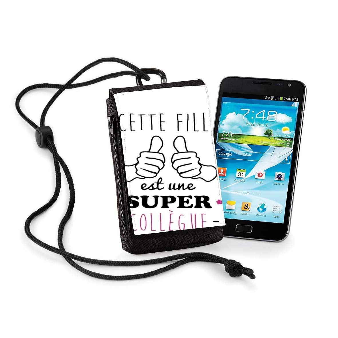 Pochette de téléphone - Taille XL pour Cette Fille Est Une Super Collègue