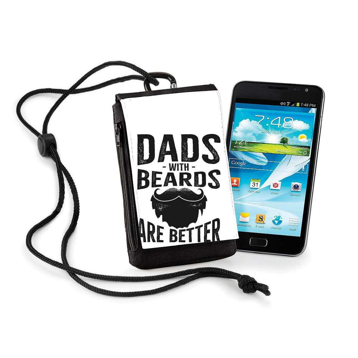 Pochette de téléphone - Taille XL pour Les papas avec une barbe sont les meilleurs