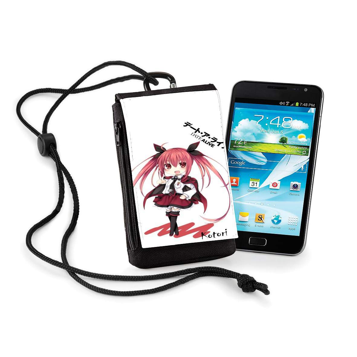 Pochette de téléphone - Taille XL pour Date A Live Kotori Anime 