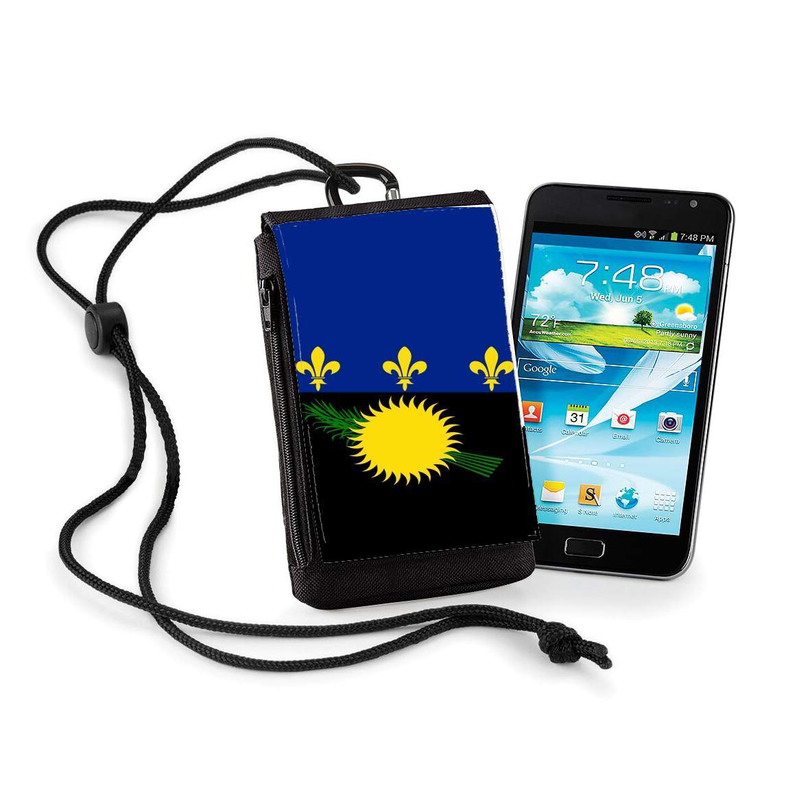 Pochette de téléphone - Taille XL pour Drapeau de la guadeloupe