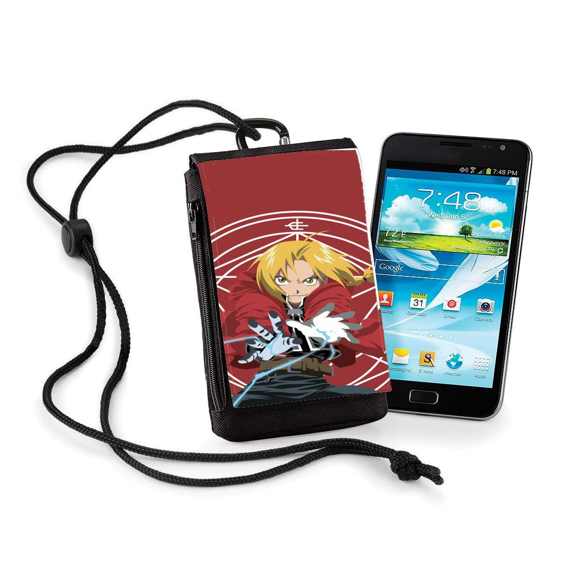 Pochette de téléphone - Taille XL pour Edward Elric Magic Power