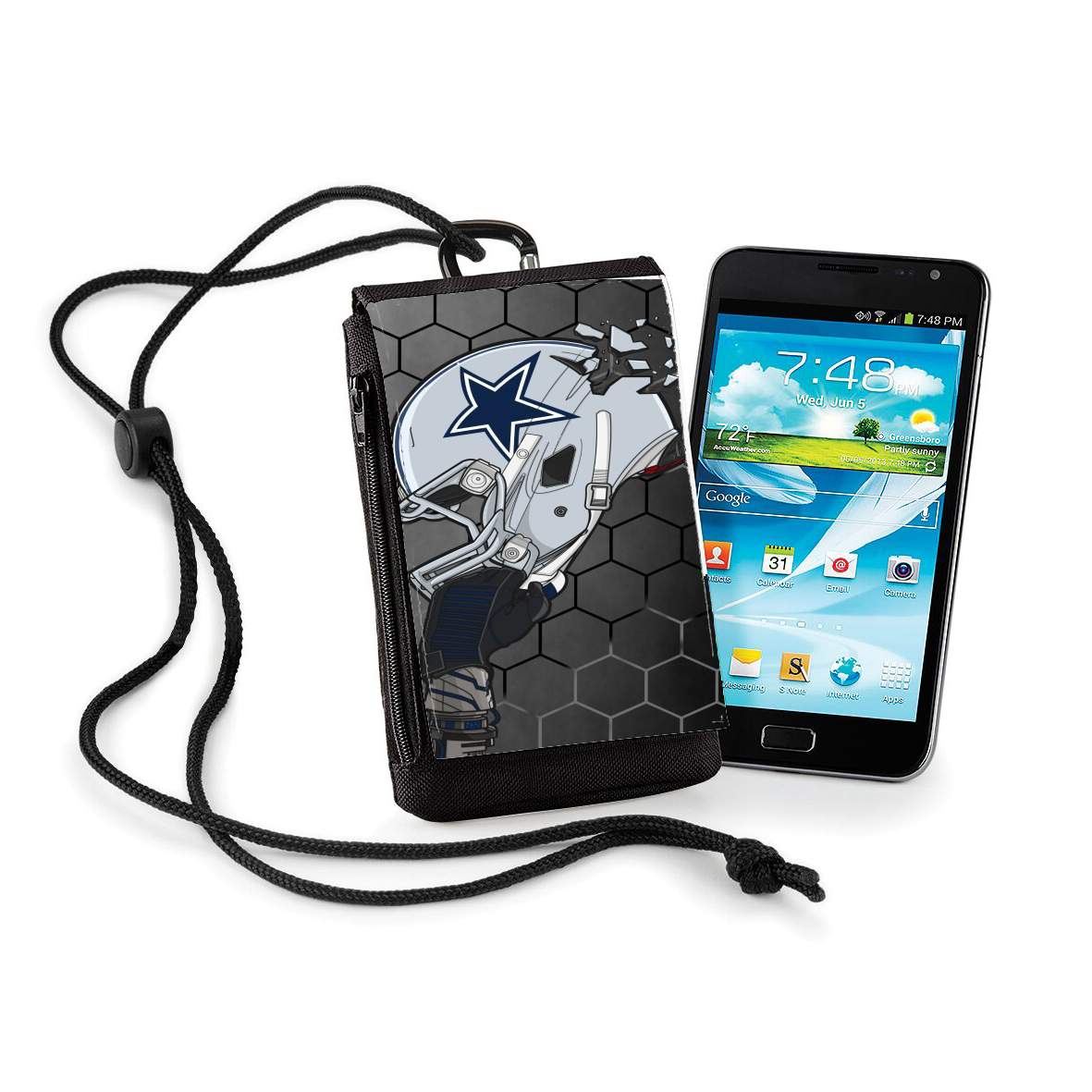 Pochette de téléphone - Taille XL pour Football Helmets Dallas