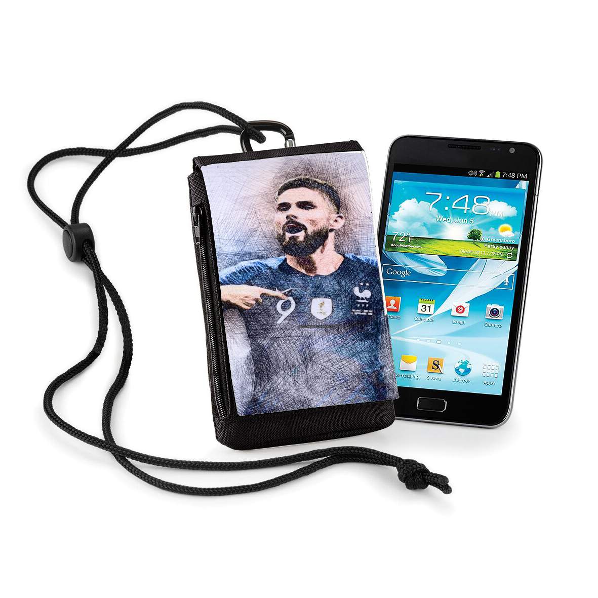 Pochette de téléphone - Taille XL pour Giroud The French Striker