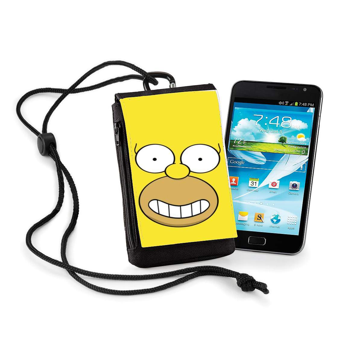 Pochette de téléphone - Taille XL pour Homer Face