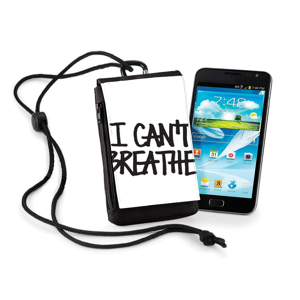 Pochette de téléphone - Taille XL pour I cant breathe