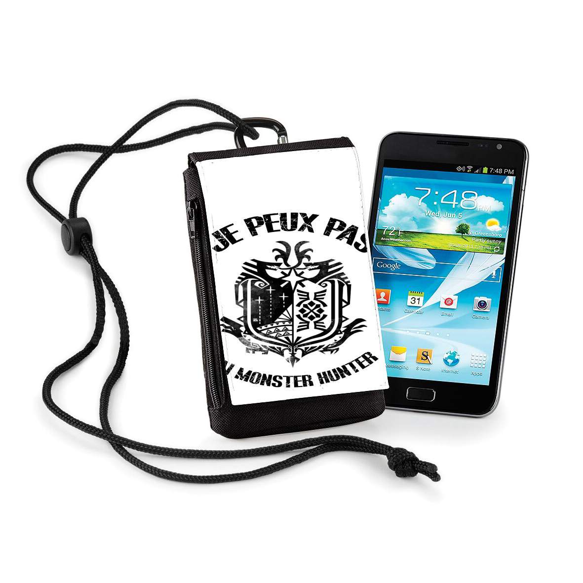 Pochette de téléphone - Taille XL pour Je peux pas j'ai Monster Hunter