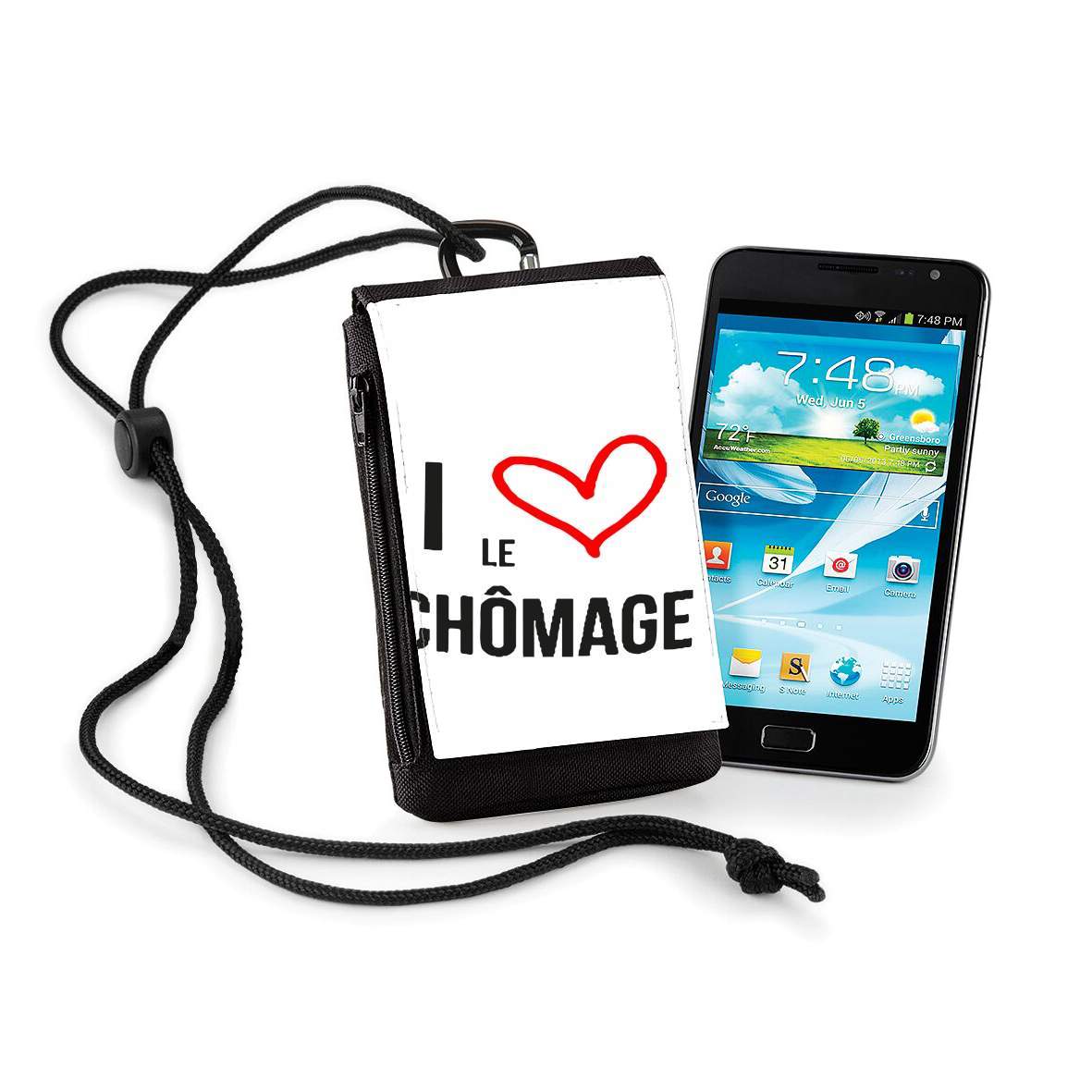 Pochette de téléphone - Taille XL pour I love chomage