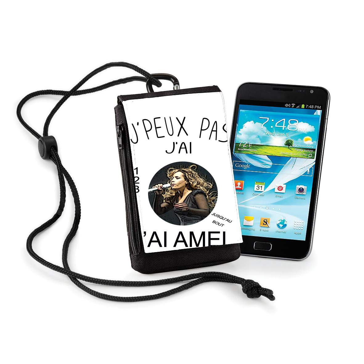 Pochette de téléphone - Taille XL pour Je peux pas jai Amel