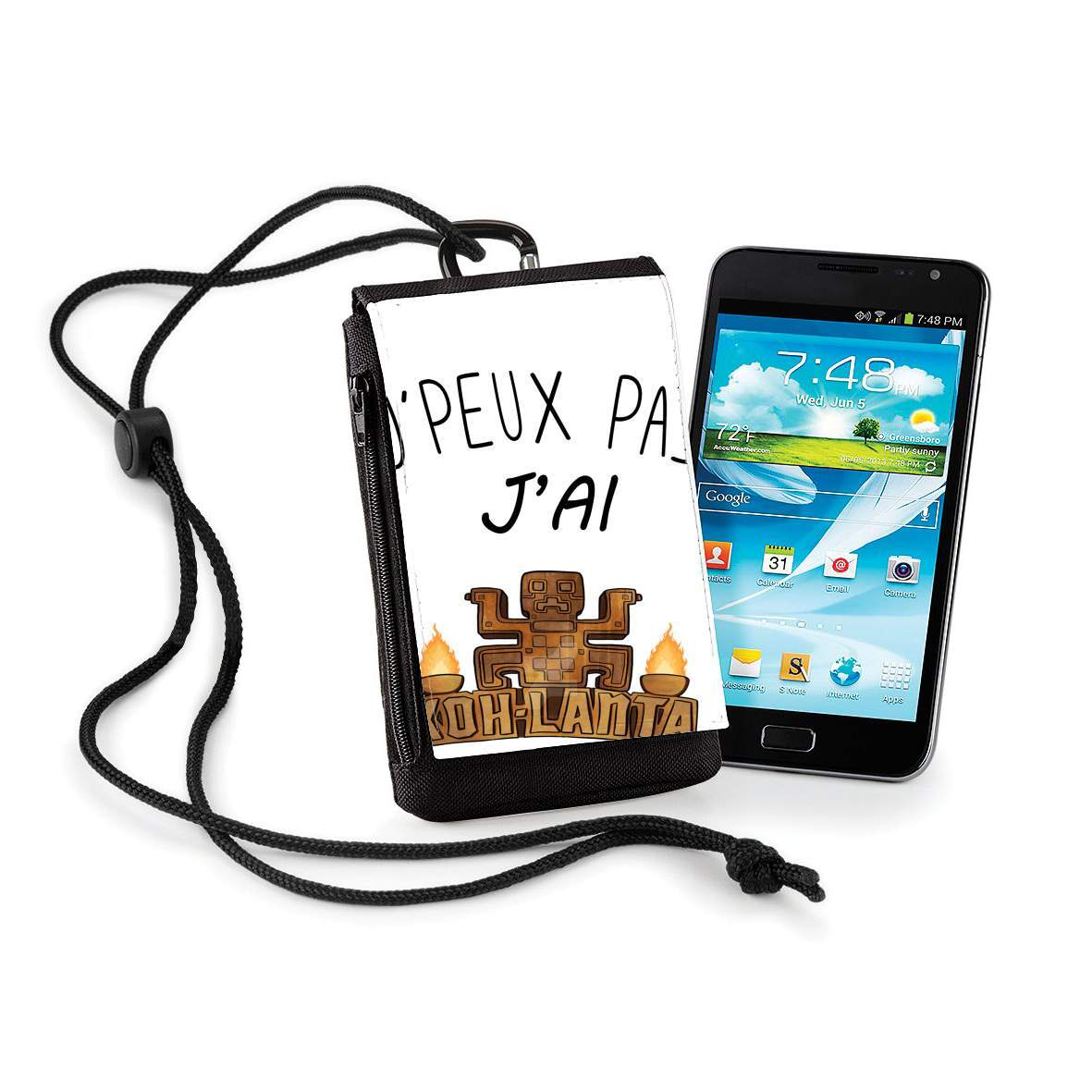 Pochette de téléphone - Taille XL pour Je peux pas jai Koh Lanta