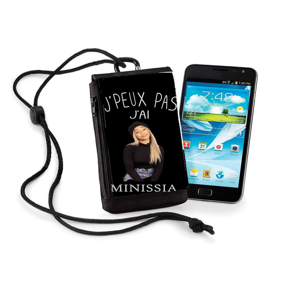 Pochette de téléphone - Taille XL pour Je peux pas jai Minissia