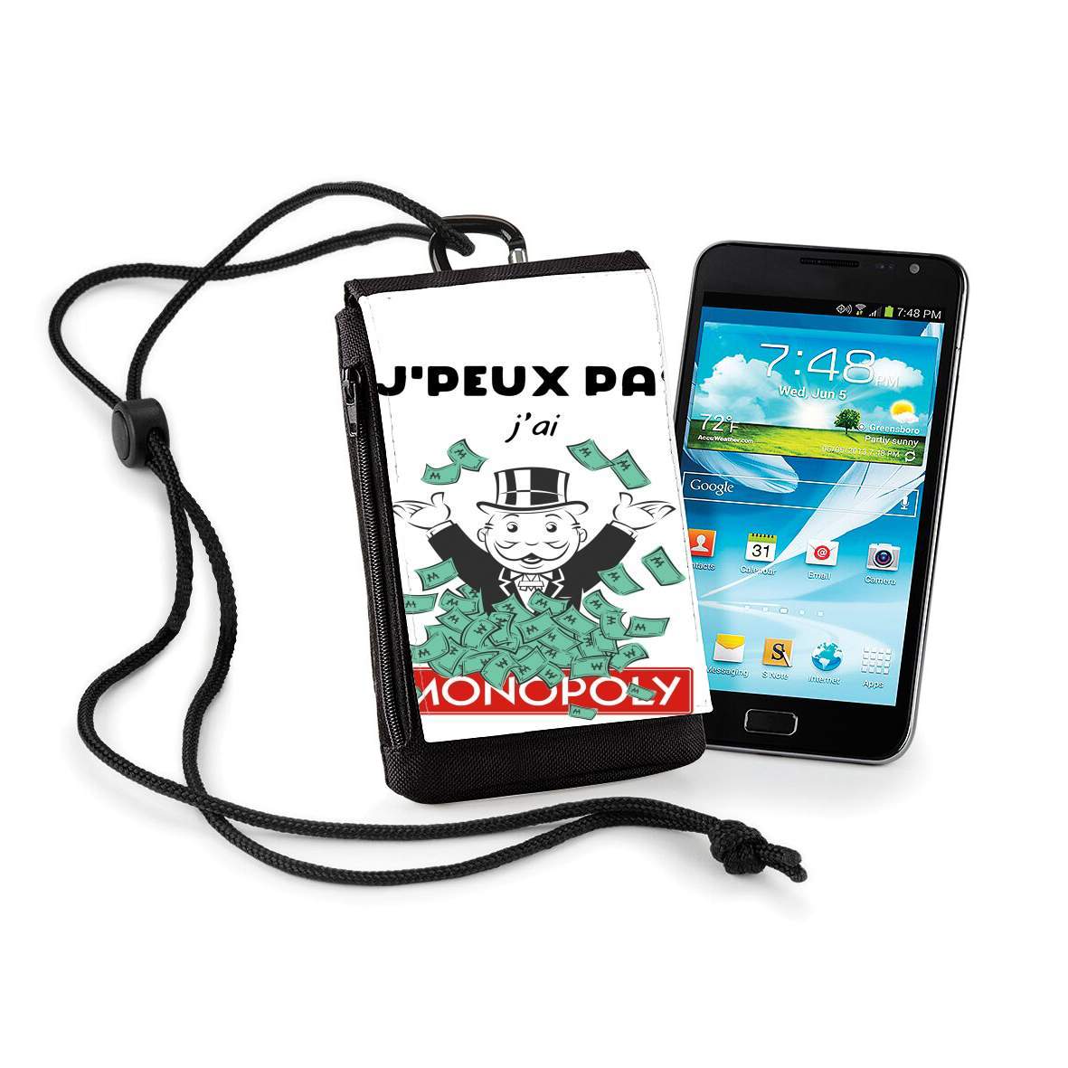 Pochette de téléphone - Taille XL pour Je peux pas jai monopoly