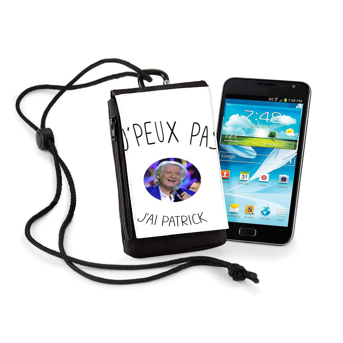 Pochette de téléphone - Taille XL pour Je peux pas j'ai patrick sebastien