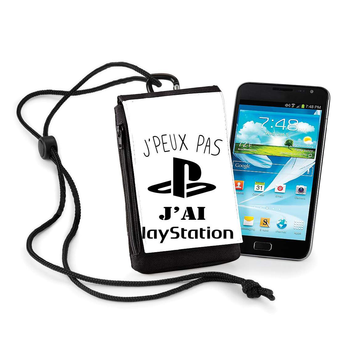 Pochette de téléphone - Taille XL pour Je peux pas j'ai playstation