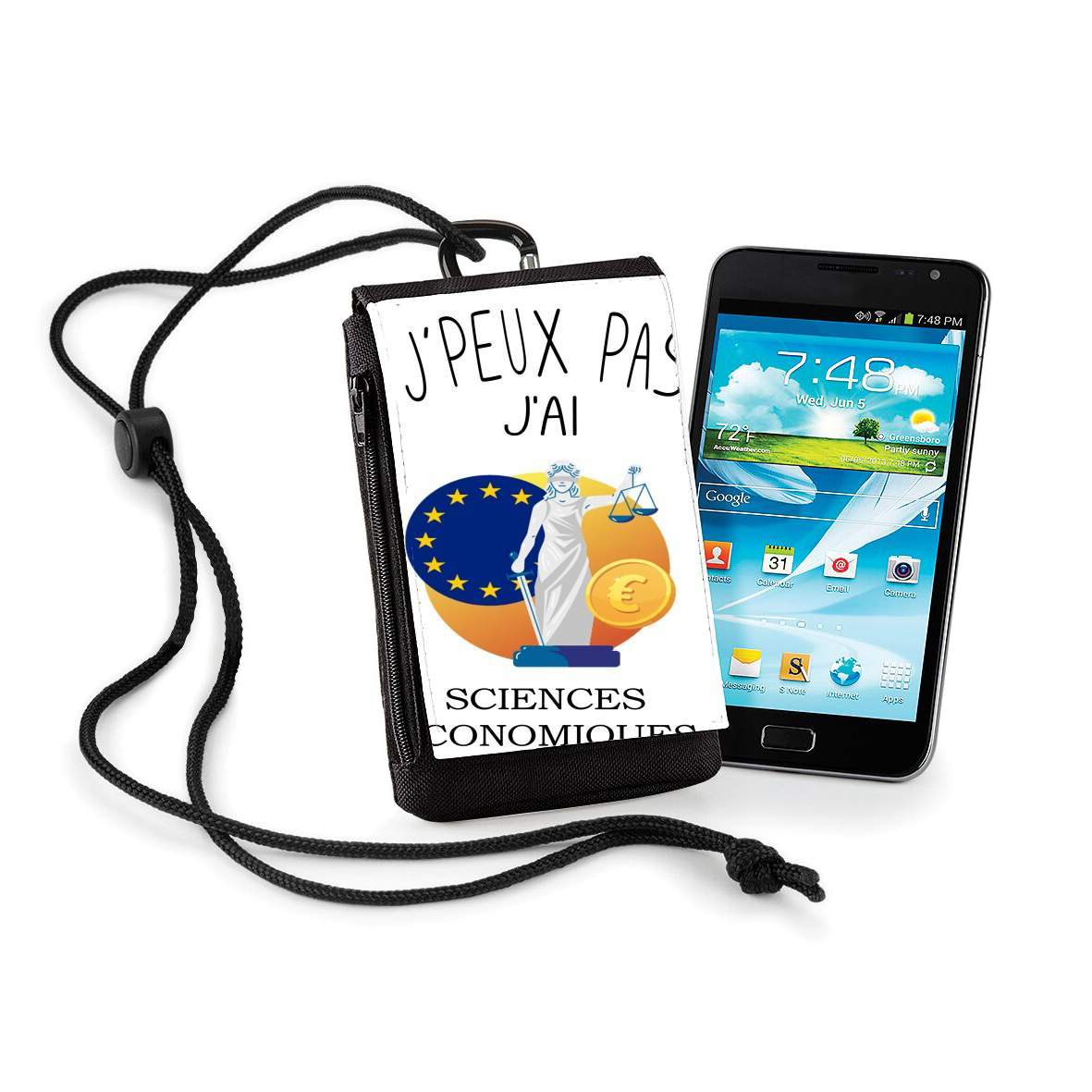 Pochette de téléphone - Taille XL pour Je peux pas j'ai sciences économie sociale SES