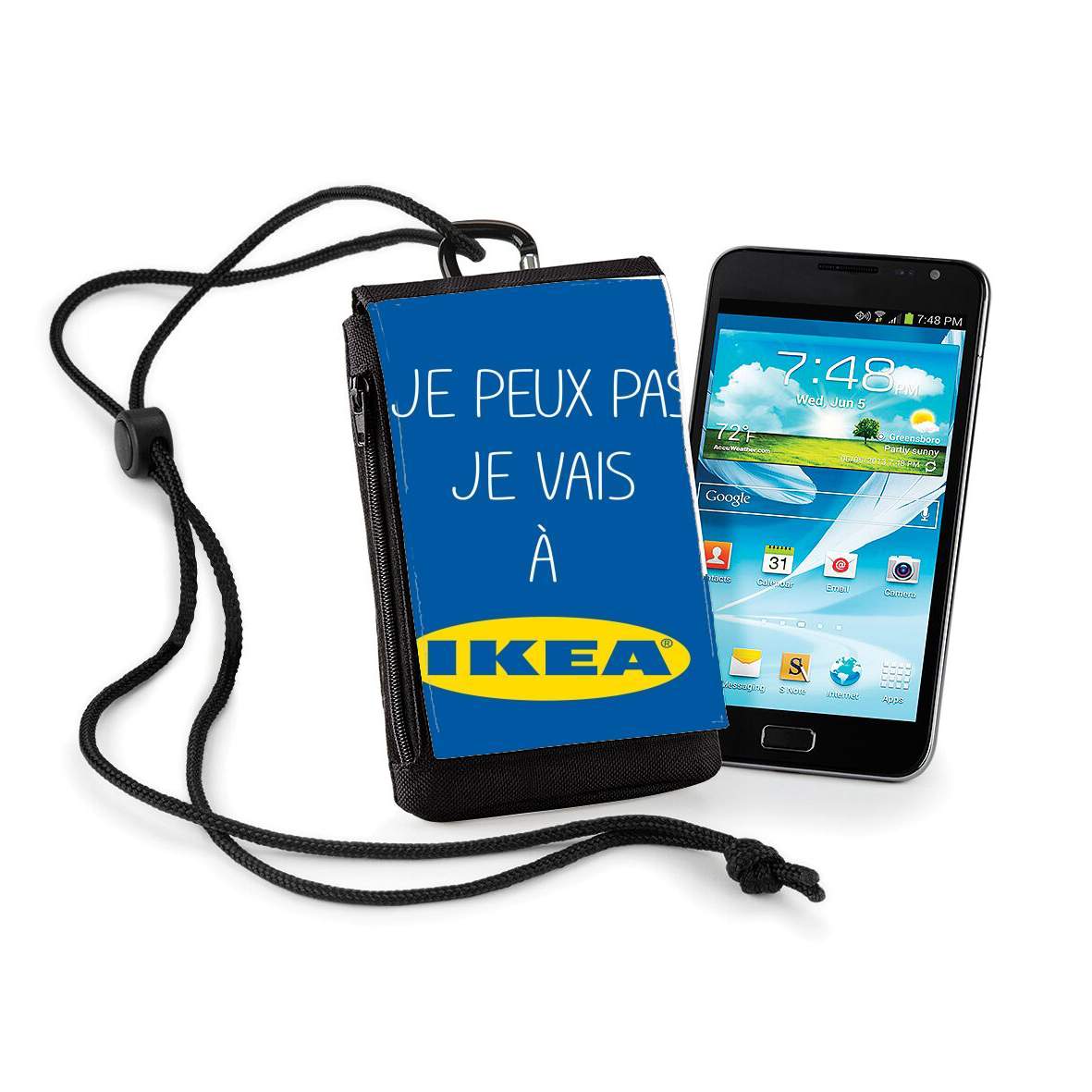 Pochette de téléphone - Taille XL pour Je peux pas je vais a ikea