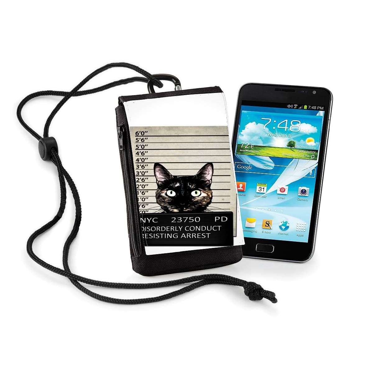 Pochette de téléphone - Taille XL pour Kitty Mugshot