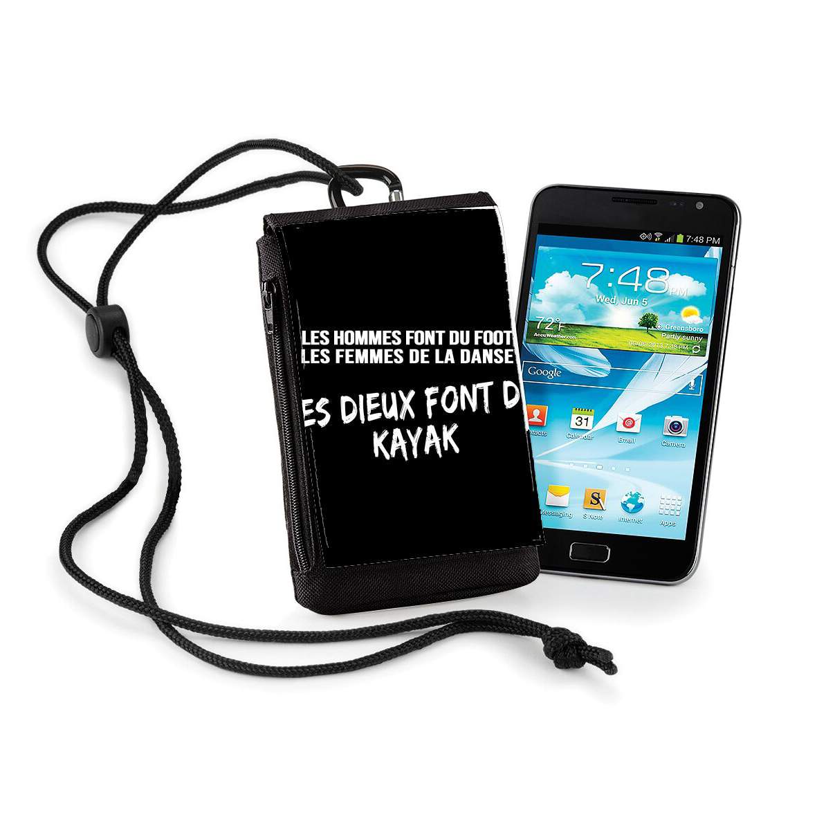 Pochette de téléphone - Taille XL pour Les dieux font du Kayak